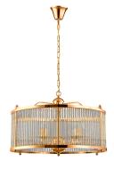 Люстра подвесная Crystal Lux TADEO SP6 D600 GOLD/TRANSPARENTE