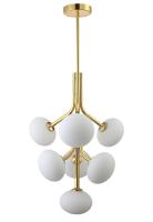 Люстра подвесная Crystal Lux ALICIA SP7 GOLD/WHITE