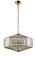 Люстра подвесная Crystal Lux FIESTA SP5 BRASS/TRANSPARENTE