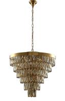 Люстра подвесная Crystal Lux ABIGAIL SP-PL15 D620 GOLD/AMBER