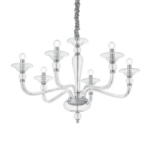 Подвесная люстра Ideal Lux DANIELI SP6 TRASPARENTE купить по низкой цене