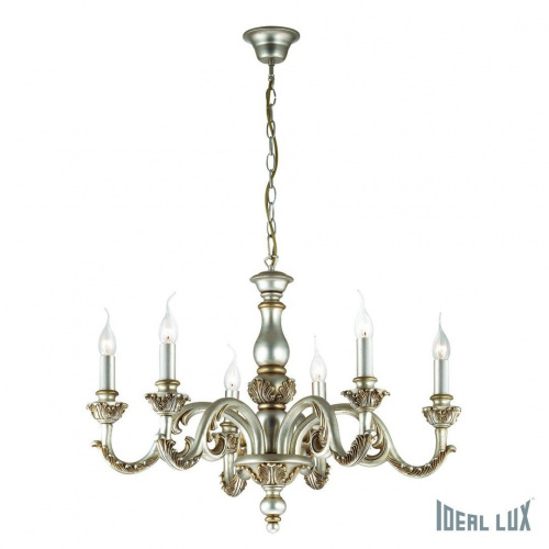 Подвесная люстра Ideal Lux GIGLIO SP6 ARGENTO купить по низкой цене