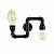 Бра Ideal Lux PLUMBER AP2 NERO