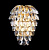 Бра Crystal Lux CHARME AP3 GOLD/TRANSPARENT