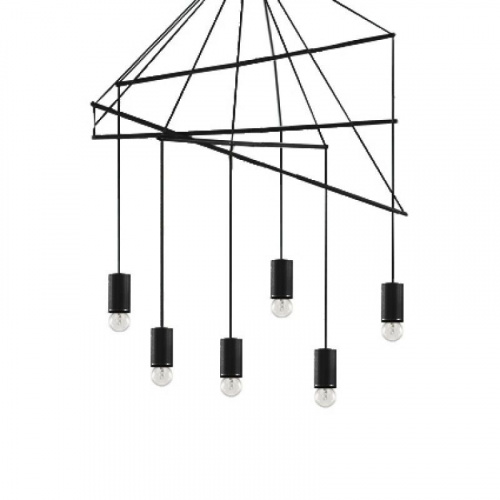 Подвесная люстра Ideal Lux POP SP6 NERO купить по низкой цене