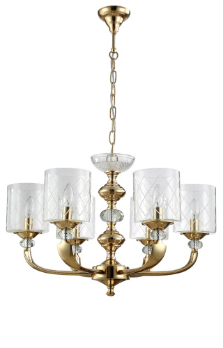 Люстра подвесная Crystal Lux GRACIA SP6 GOLD купить по низкой цене