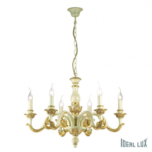 Подвесная люстра Ideal Lux GIGLIO SP6 ORO купить по низкой цене