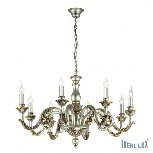 Подвесная люстра Ideal Lux GIGLIO SP8 ARGENTO купить по низкой цене