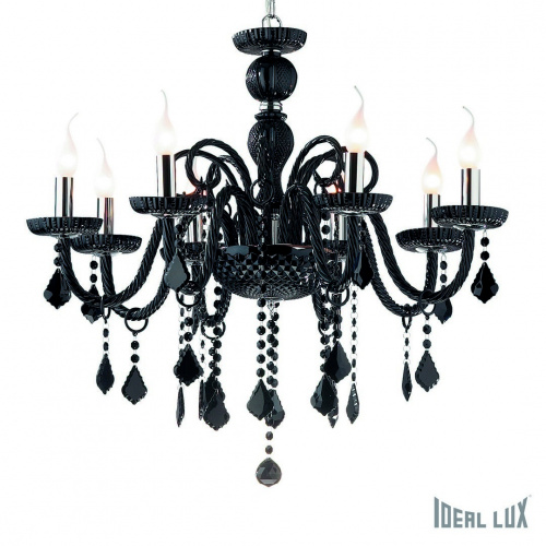 Подвесная люстра Ideal Lux GIUDECCA SP8 NERO купить по низкой цене