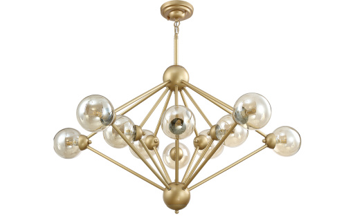 Люстра подвесная Crystal Lux FRANCISCA SP10 GOLD/COGNAC купить по низкой цене