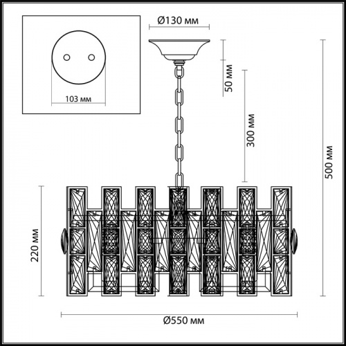 Подвесная люстра Odeon Light DIORA 4121/10 купить по низкой цене
