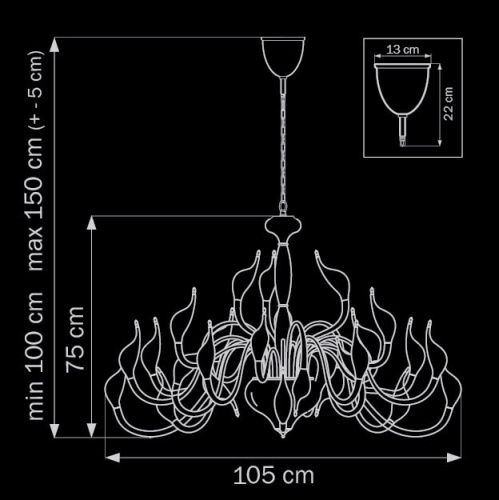 Подвесная люстра Lightstar CIGNO COLLO 751244 купить по низкой цене
