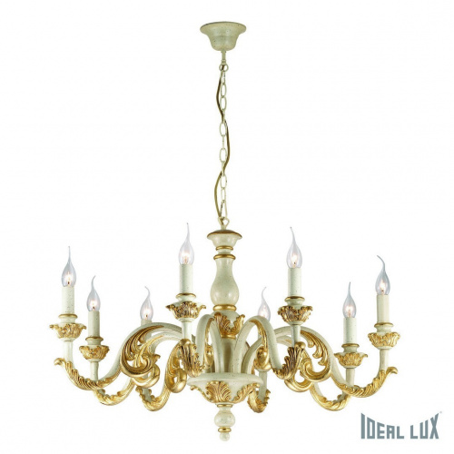 Подвесная люстра Ideal Lux GIGLIO SP8 ORO купить по низкой цене