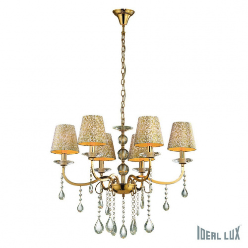 Подвесная люстра Ideal Lux PANTHEON SP6 ORO купить по низкой цене