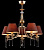 Подвесная люстра MAYTONI Chester RC0100-PL-05-R
