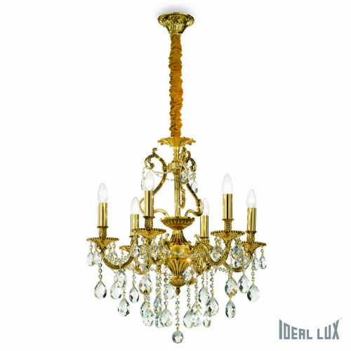 Подвесная люстра Ideal Lux GIOCONDA SP6 ORO купить по низкой цене