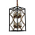Подвесная люстра Lumina Deco Quadrato LDP 1223-8 BK+MD