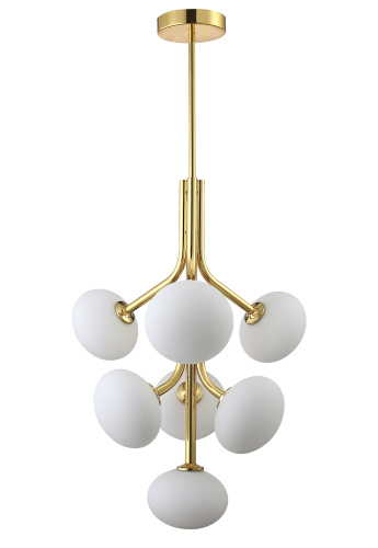 Люстра подвесная Crystal Lux ALICIA SP7 GOLD/WHITE купить по низкой цене