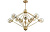 Люстра подвесная Crystal Lux FRANCISCA SP10 GOLD/COGNAC