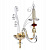 Бра Crystal Lux CATARINA CATARINA AP1 GOLD/TRANSPARENT-COGNAC