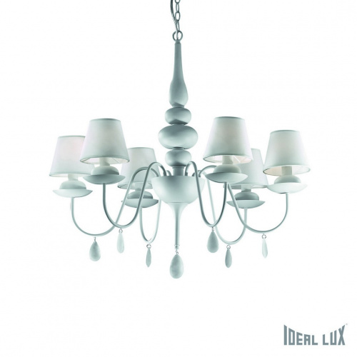 Подвесная люстра Ideal Lux BLANCHE SP6 BIANCO купить по низкой цене