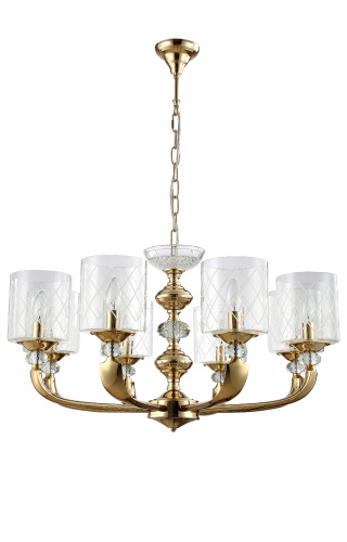 Люстра подвесная Crystal Lux GRACIA SP8 GOLD купить по низкой цене