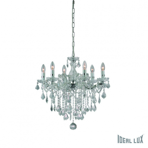 Подвесная люстра Ideal Lux FLORIAN SP6 CROMO купить по низкой цене