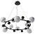 Подвесная люстра Crystal Lux Salvadore Salvadore SP9H Black Chromium