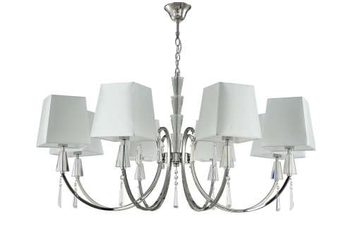 Люстра подвесная Crystal Lux MARSELA SP-PL8 NICKEL купить по низкой цене