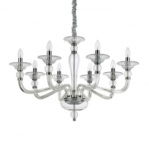 Подвесная люстра Ideal Lux DANIELI SP8 TRASPARENTE купить по низкой цене