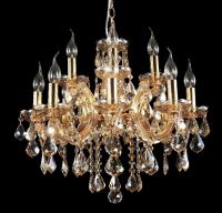 Подвесная люстра Crystal Lux INES INES SP8+4 GOLD/AMBER