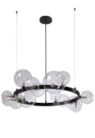 Люстра потолочная Crystal Lux AGATA SP15 V2 BLACK/TRANSPARENTE
