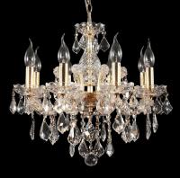 Подвесная люстра Crystal Lux INES INES SP8 GOLD/TRANSPARENT