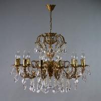 Подвесная люстра BRIZZI ALICANTE 8888/10 PB Leaf Crystal