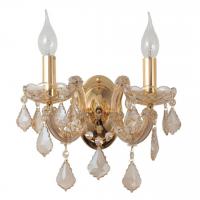 Бра Crystal Lux INES INES AP2 GOLD/AMBER