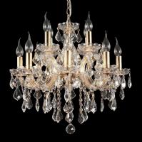 Хрустнальная люстра Crystal Lux INES INES SP8+4 GOLD/TRANSPARENT