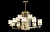 Люстра подвесная Crystal Lux NICOLAS SP-PL10+5 GOLD/WHITE