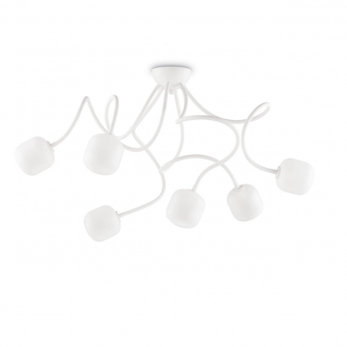 Потолочная люстра Ideal Lux OCTOPUS PL6 BIANCO купить по низкой цене