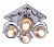 Спот Arte Lamp ALIENO A4506PL-4CC