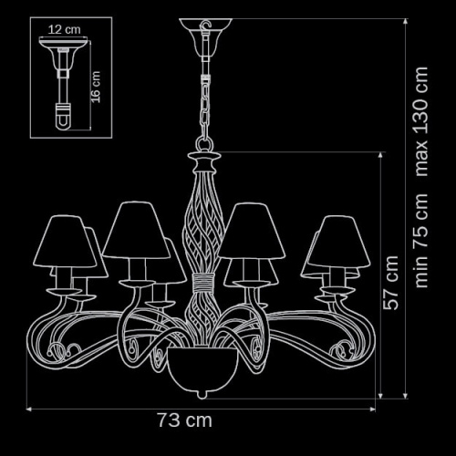 Подвесная люстра Lightstar ESEDRA 782080 купить по низкой цене