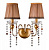 Бра Crystal Lux ALEGRIA ALEGRIA AP2 GOLD-BROWN