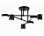 Люстра потолочная Kink Light Мекли 07649-6D,19