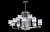 Люстра подвесная Crystal Lux NICOLAS SP-PL10+5 NICKEL/WHITE