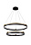 Люстра подвесная Crystal Lux FERNANDO SP123W LED D600+800 BLACK/GOLD