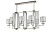 Люстра подвесная Crystal Lux NICOLAS SP8 L1000 NICKEL/WHITE