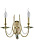 Бра Crystal Lux VICTORIA AP2 GOLD/AMBER