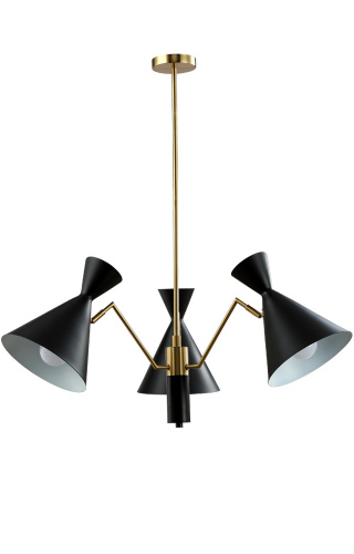Люстра потолочная Crystal Lux JOVEN SP3 GOLD/BLACK купить по низкой цене