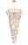Люстра подвесная Crystal Lux REINA SP34 D1200 GOLD PEARL