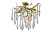 Люстра потолочная Crystal Lux REINA PL5 D600 GOLD PEARL