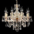 Подвесная люстра Crystal Lux INES INES SP8 GOLD/TRANSPARENT